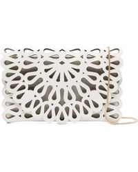 Jonathan Simkhai - Laser-Cut Leather Clutch - Lyst