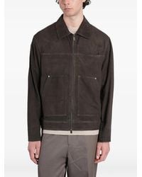 Salvatore Santoro - Suede Zip-Up Jacket - Lyst