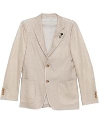 Lardini - Patterned Button Blazer - Lyst