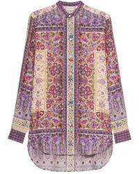 Pierre Louis Mascia - Floral-Print Panelled Shirt - Lyst