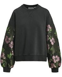 Essentiel Antwerp - Kueer Floral-Jacquard Sleeve Sweatshirt - Lyst