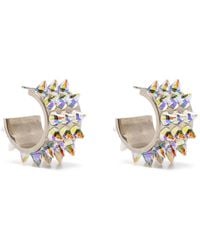 AMINA MUADDI - Karma Spiked Hoop Earrings - Lyst