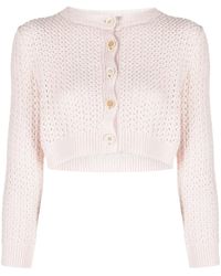 Fabiana Filippi - Sequin-Detail Open-Knit Cardigan - Lyst