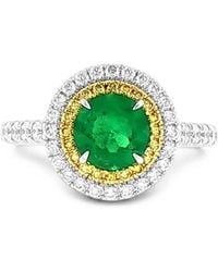 HYT Jewelry - Emerald And Diamond Ring - Lyst