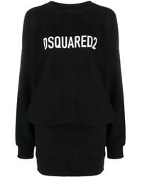 DSquared² - Vestido Corto Tipo Sudadera Con Logo - Lyst