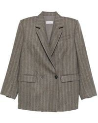 Alberto Biani - Blazer Met Krijtstreep En Dubbele Rij Knopen - Lyst