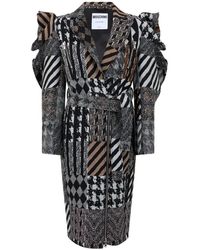 Moschino - Manteau Oversize À Design Patchwork Et Volants - Lyst