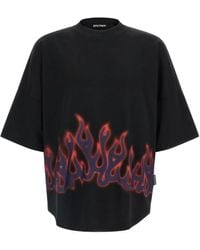 Palm Angels - 'Flames' T-Shirt - Lyst