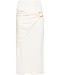 Jil Sander - Falda midi de punto fino acampanada - Lyst