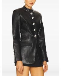 retroféte - Callandra Leren Jack Met Knoopdetail - Lyst