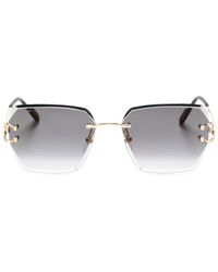 Cartier - Signature C De Cartier Geometric-frame Sunglasses - Lyst