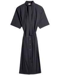Lemaire - Vestido Reversible De Algodón Y Seda Con Efecto Lavado - Lyst