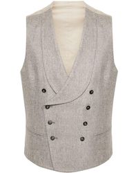 Tagliatore - Double-breasted Virgin Wool Waistcoat - Lyst
