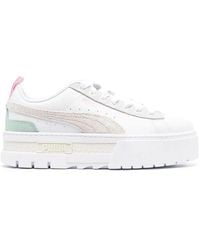 PUMA - Mayze Mix Leather Sneakers - Lyst