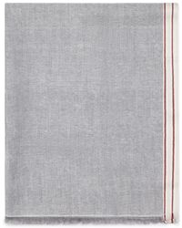 Brunello Cucinelli - Solid Border Scarf - Lyst