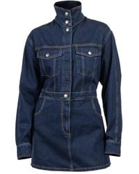 DL1961 - Denim Mini-Jurk Met Klepzakken En Knopen - Lyst