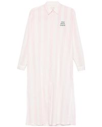 MC2 Saint Barth - Adeline Striped Shirt Midi Dress - Lyst