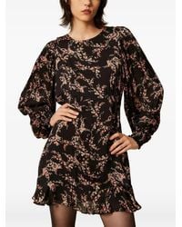 Twinset - Short Floral Creponne Satin Dress - Lyst