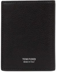Tom Ford - Embossed-Logo Foldable Leather Cardholder - Lyst