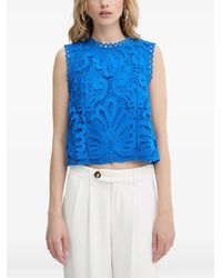 Morgan - Scalloped-Hem Blouse - Lyst