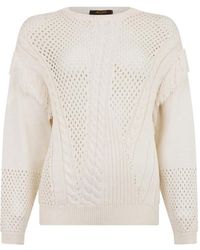 Moorer - Fringe-Trimmed Sweater - Lyst
