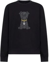 Fendi - Ff Dog Jacquard Crewneck Sweatshirt - Lyst