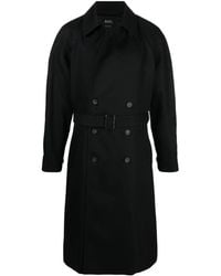 A.P.C. - Lou Belted Trench Coat - Lyst
