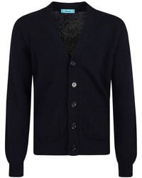 Drumohr - V-Neck Lambs-Wool Cardigan - Lyst