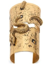 Roberto Cavalli - Serpent-Detail Cuff Bracelet - Lyst