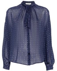 forte_forte - Tie-Neck Printed Blouse - Lyst