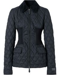 Burberry Jack Met Diamantvormige Voering - Zwart