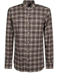 Barba Napoli - Checked Cotton Shirt - Lyst