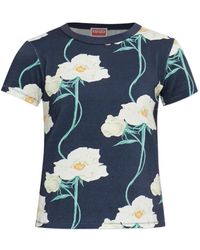 KENZO - Floral-Print T-Shirt - Lyst
