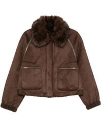 Betta Corradi - Faux-Fur Collar Reversible Jacket - Lyst