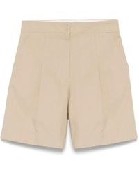 A.P.C. - Almond Cotton Shorts With Concealed Fly - Lyst