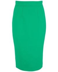 Dolce & Gabbana - Back-Slit Zip Midi Skirt - Lyst
