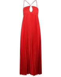 P.A.R.O.S.H. - Geplooide Maxi-Jurk - Lyst