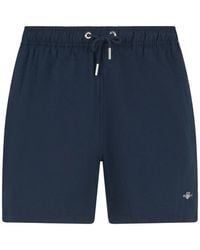 GANT - Short En Seersucker À Taille À Lien De Resserrage - Lyst