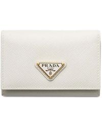 Prada - Saffiano Leather Card Holder - Lyst