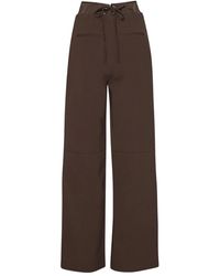 ROTATE BIRGER CHRISTENSEN - Brown Corset Suiting Pants - Lyst