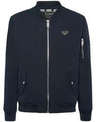 Philipp Plein - Logo-Plaque Bomber Jacket - Lyst
