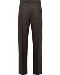 Prada - Prince Of Wales-check Tailored Trousers - Lyst