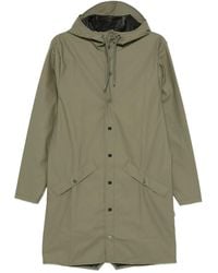 Rains - Hooded Buttoned Coat - Lyst