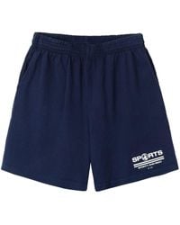 Sporty & Rich - Sports Gym Cotton Shorts - Lyst