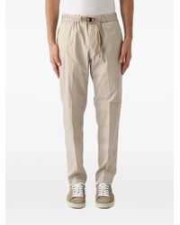 White Sand - Belted-Waist Tapered Trousers - Lyst