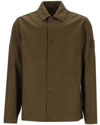 Stone Island - 1200020 Wool Nylon Flannel_S.I. Ghost Overshirt - Lyst