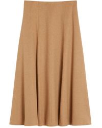 Max Mara - Gonna Midi Con Inserti - Lyst