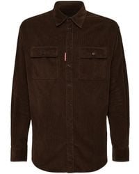 DSquared² - Long-Sleeve Corduroy Shirt - Lyst