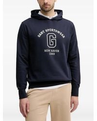 GANT - Graphic-Print Hoodie - Lyst