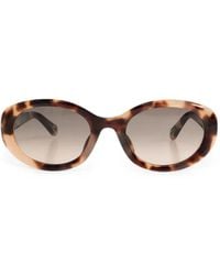 Chloé - Marcie Tortoiseshell-Effect Oval-Frame Sunglasses - Lyst